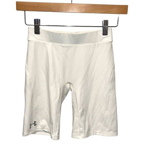 Under Armour Women’s Athletic Compression Shorts White Size Small - Picture 1 of 4